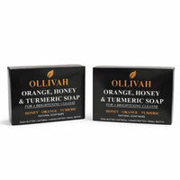 2 Pack Orange Honey & Tumeric Soap