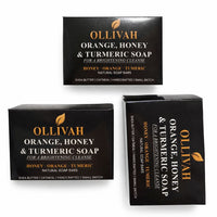 3 Pack Orange Honey & Tumeric Soap